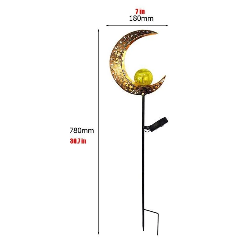 2021 Upgrade Solar Powered Garden Moon Lights