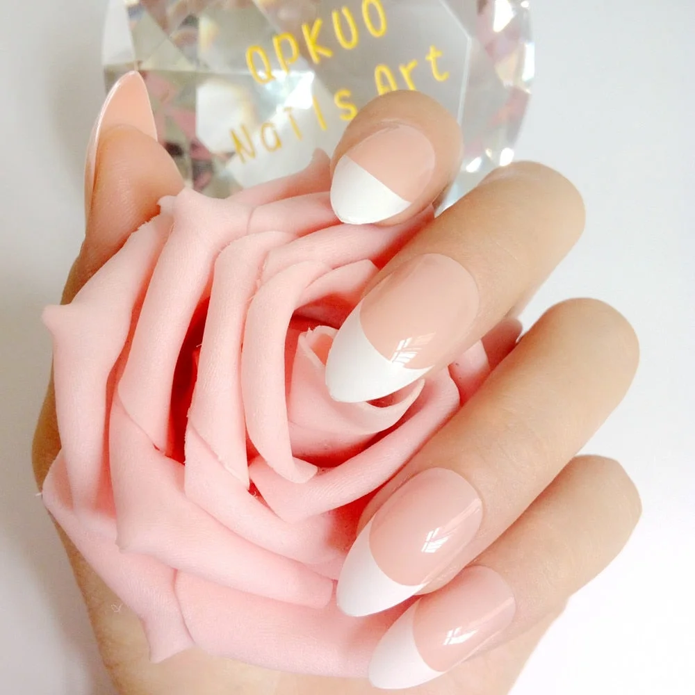 Dream Catcher Short Stiletto False Nails With Design Press On Artificial Fake Nails Tips DIY Full Cover Manicure Tool-Nail Inspo