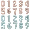 50PCS Baby Blue Pink 32" Aluminum Film 0 - 9 Numbers Balloons Birthday Babyshower Gender Reveal Party Decor