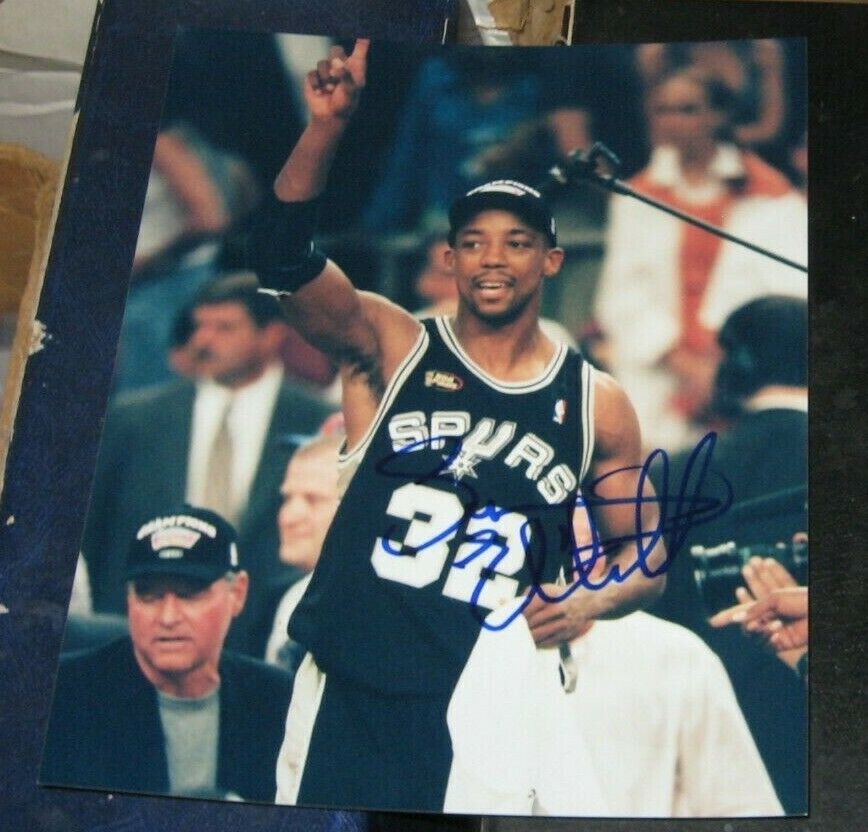 Sean Elliott San Antonio Spurs SIGNED AUTOGRAPHED 8x10 Photo Poster painting Basketball WILDCATS