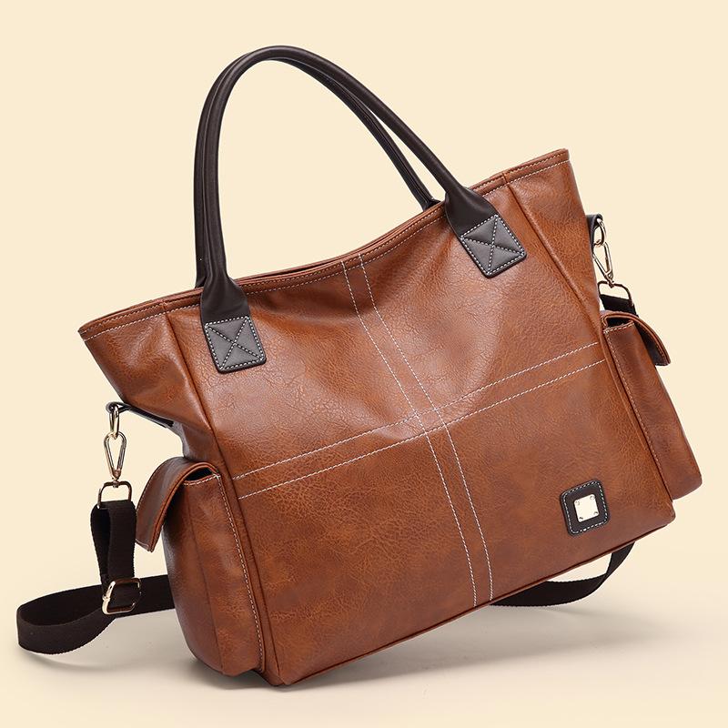 Vintage high-capacity tote bag