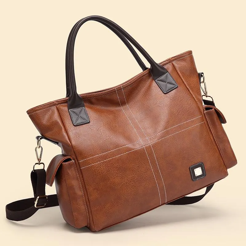 Vintage high-capacity tote bag