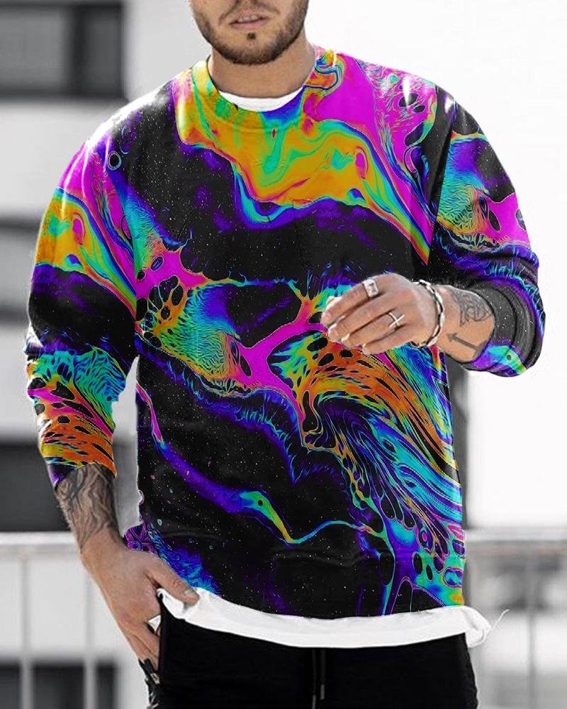 Men's casual abstract printing Hoodies