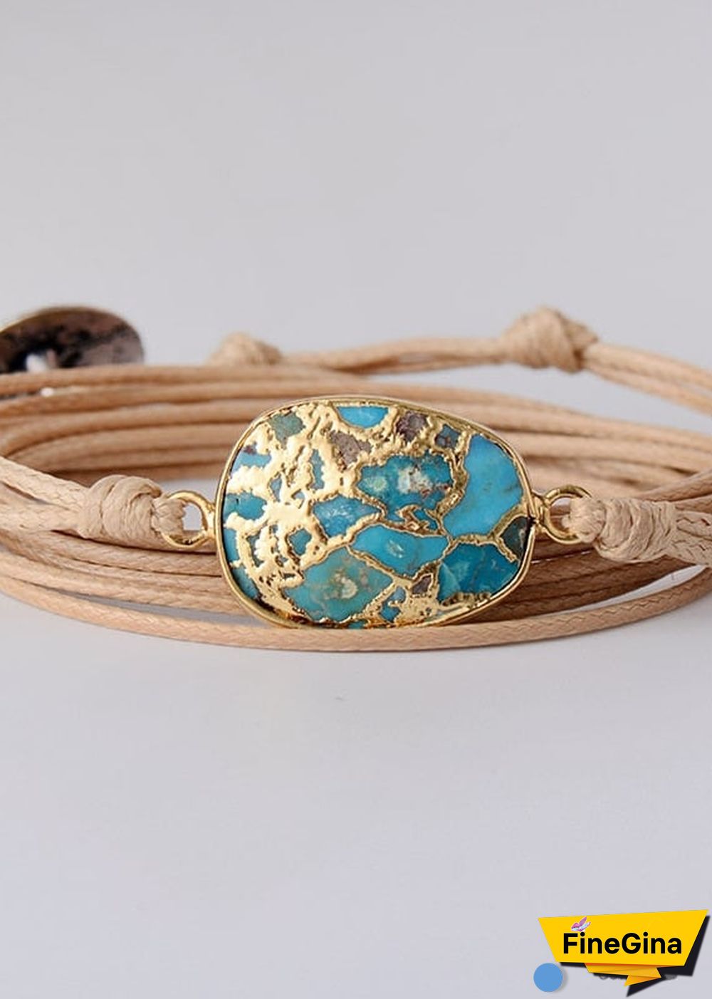 Boho Bracelet, Wrap Bracelet, Blue Turquoise