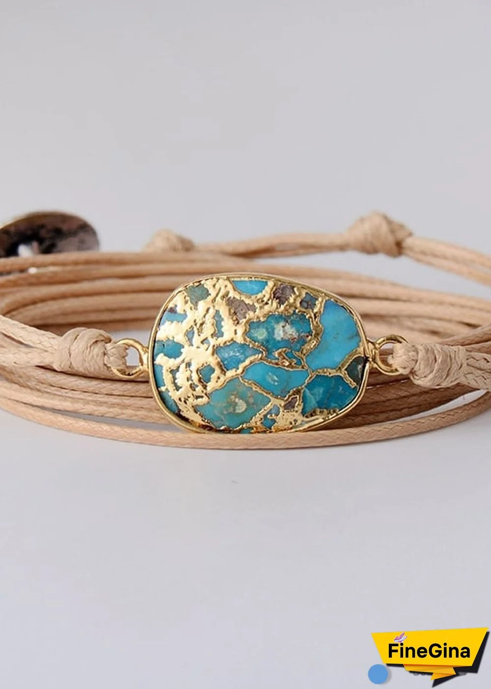 Boho Bracelet, Wrap Bracelet, Blue Turquoise