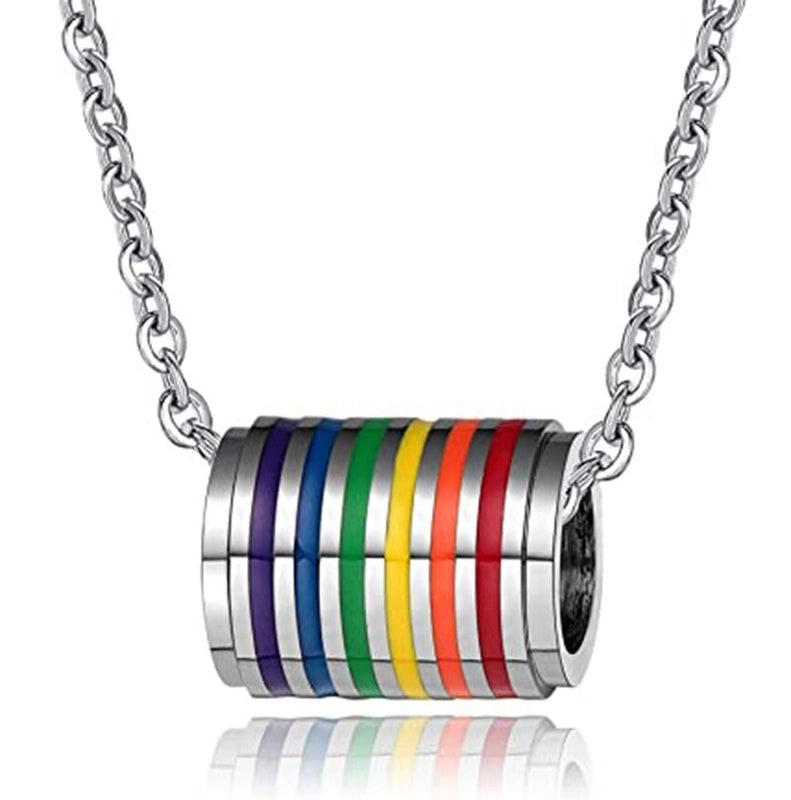 Streetwear Multicolor Titanium Steel Stoving Varnish Unisex Necklace