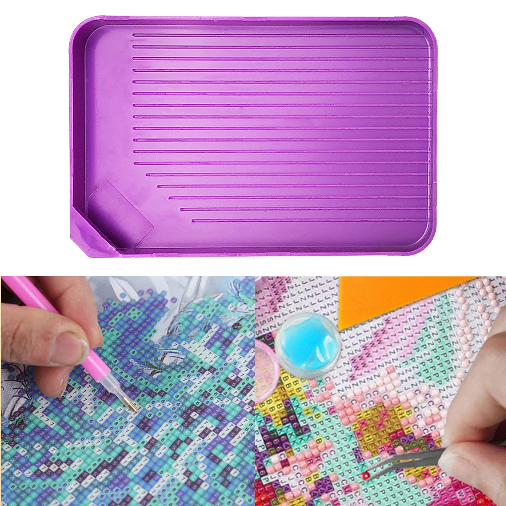 Diamonds Painting Tray Handmade Purple Funnel Plate Single Tool Accessories
