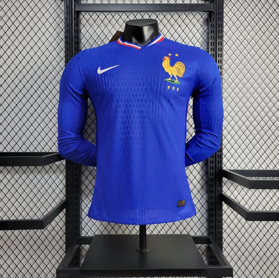2024 France home Long sleeve Player version Football T-Shirt Thai Quality