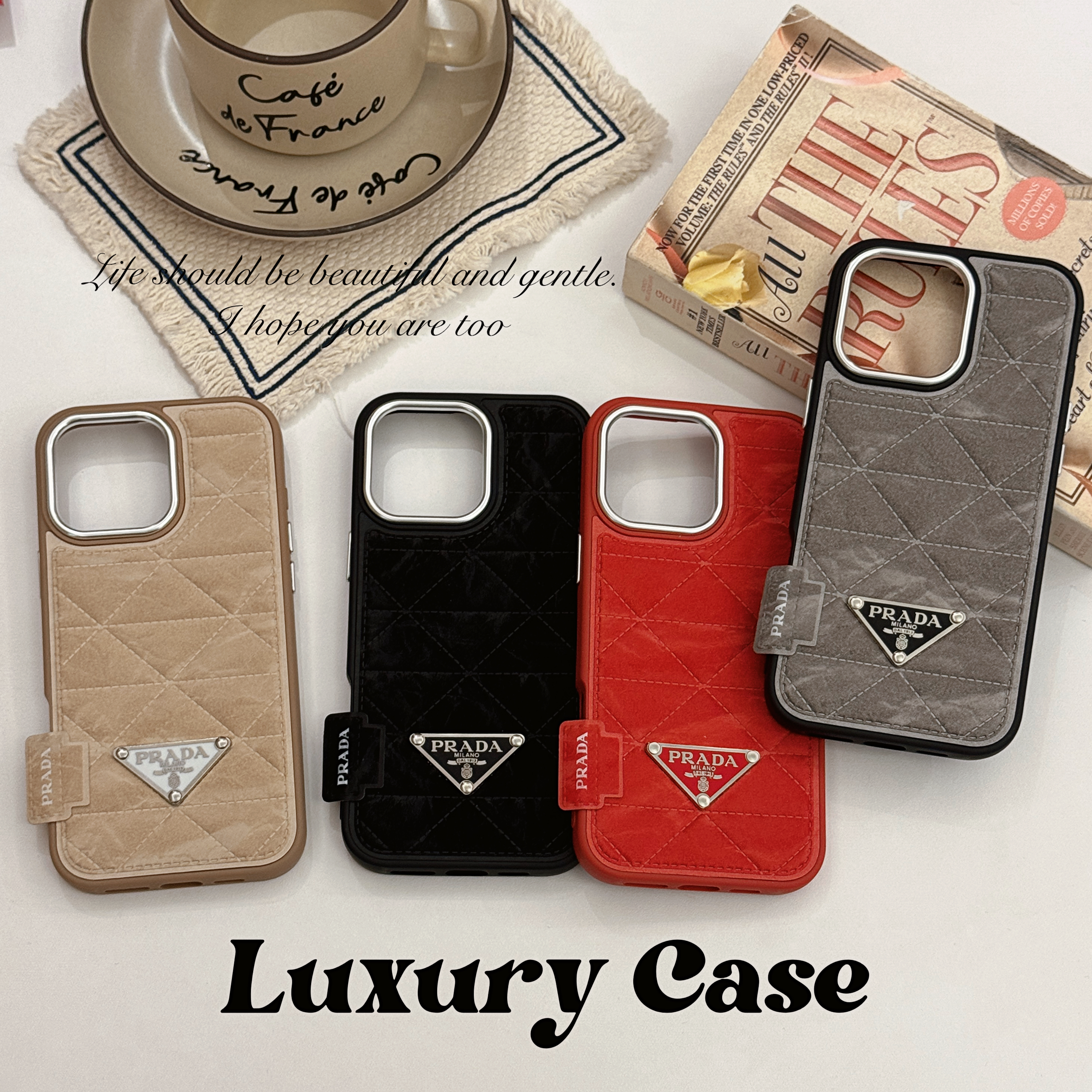 PRADA PREMIUM SNOW MOUNTAIN LEATHER APPLE IPHONE CASE