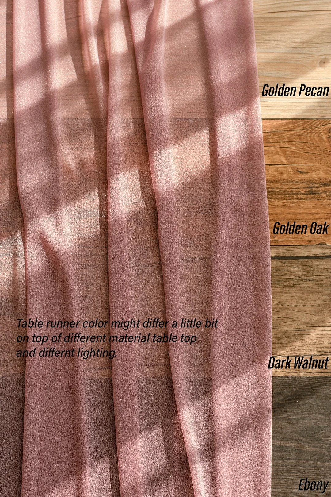 Romantic Sheer Table Runner 29" w x 10ft/14ft - 13 Colors