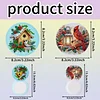 2Pcs Weihnachtshütte Kardinal - 5d DIY Bastelspiegel