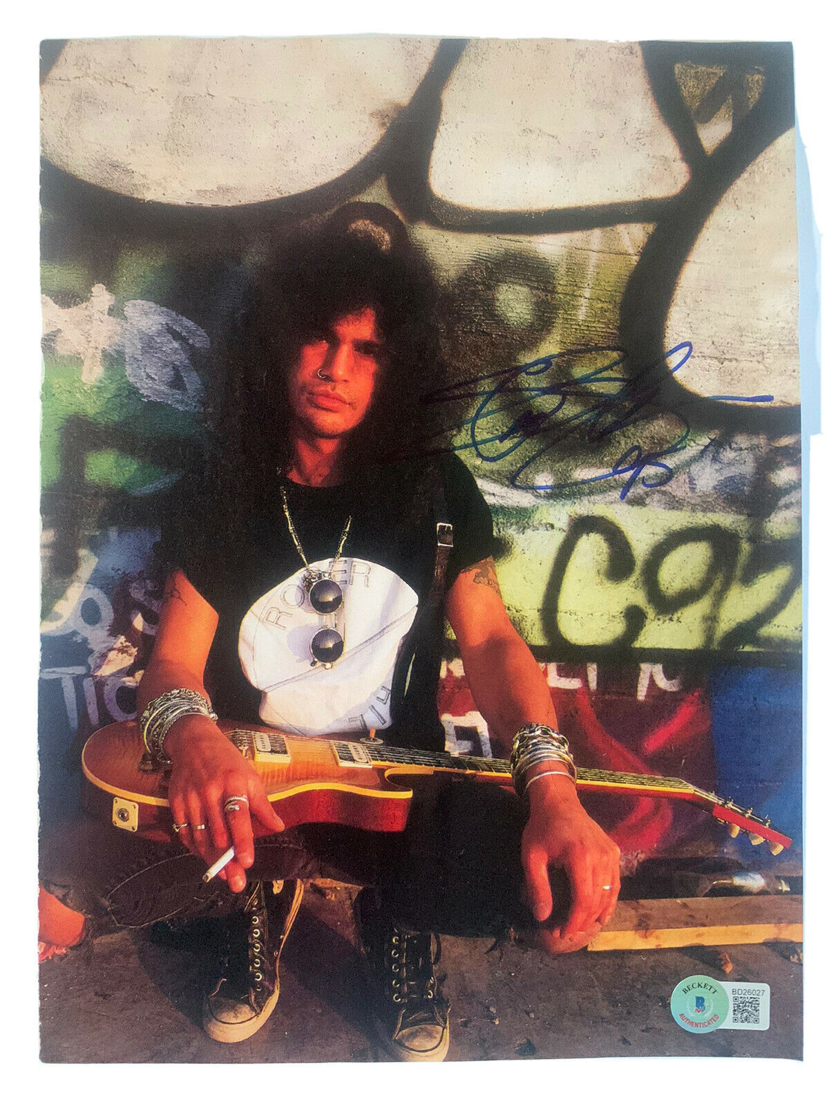 Slash Guns & Roses Signed Autographed 8x11 Mag Page Photo Poster painting BAS Certified #10