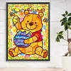 Winnie Pooh Glass Painting-Paint by Numbers Acrylic Painting 30*40CM