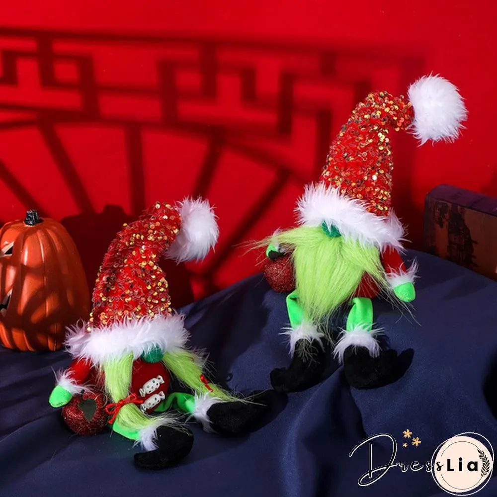 1Pcs Thanksgiving Christmas Dwarf Decoration Faceless Doll Gnomes Plush Elf Toy Gift