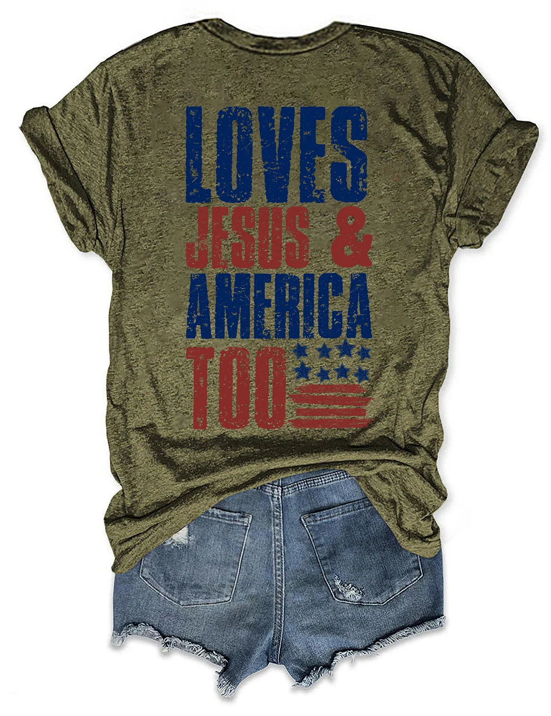 Loves Jesus And America Too T-Shirt