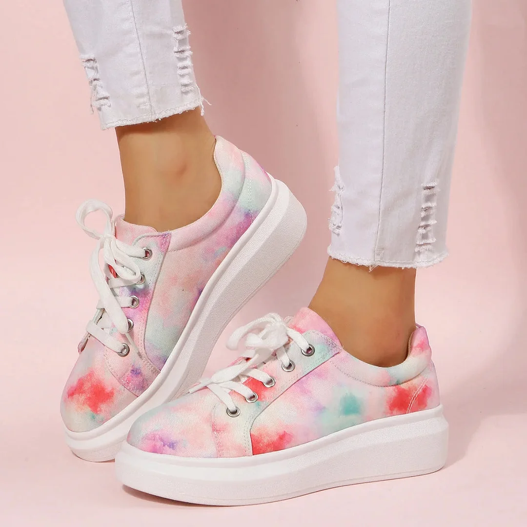 Lace-Up Casual Colorful Canvas Shoes