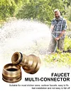 2 Pcs Faucet Fitting Brass Tap Quick Connector for Garden Tubing Car Washer Pipe