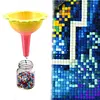 Gradient Color Diamond Painting Organizer Funnel Morning Glory Design Portable Drill Funnel for DIY Craft Easy Transfer Tools (Style B)