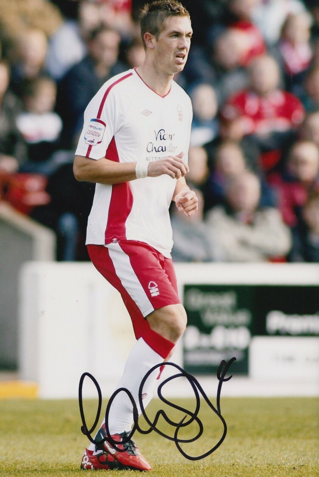 Luke Chambers Hand Signed 12x8 Photo Poster painting - Nottingham Forest - Football Autograph 2.