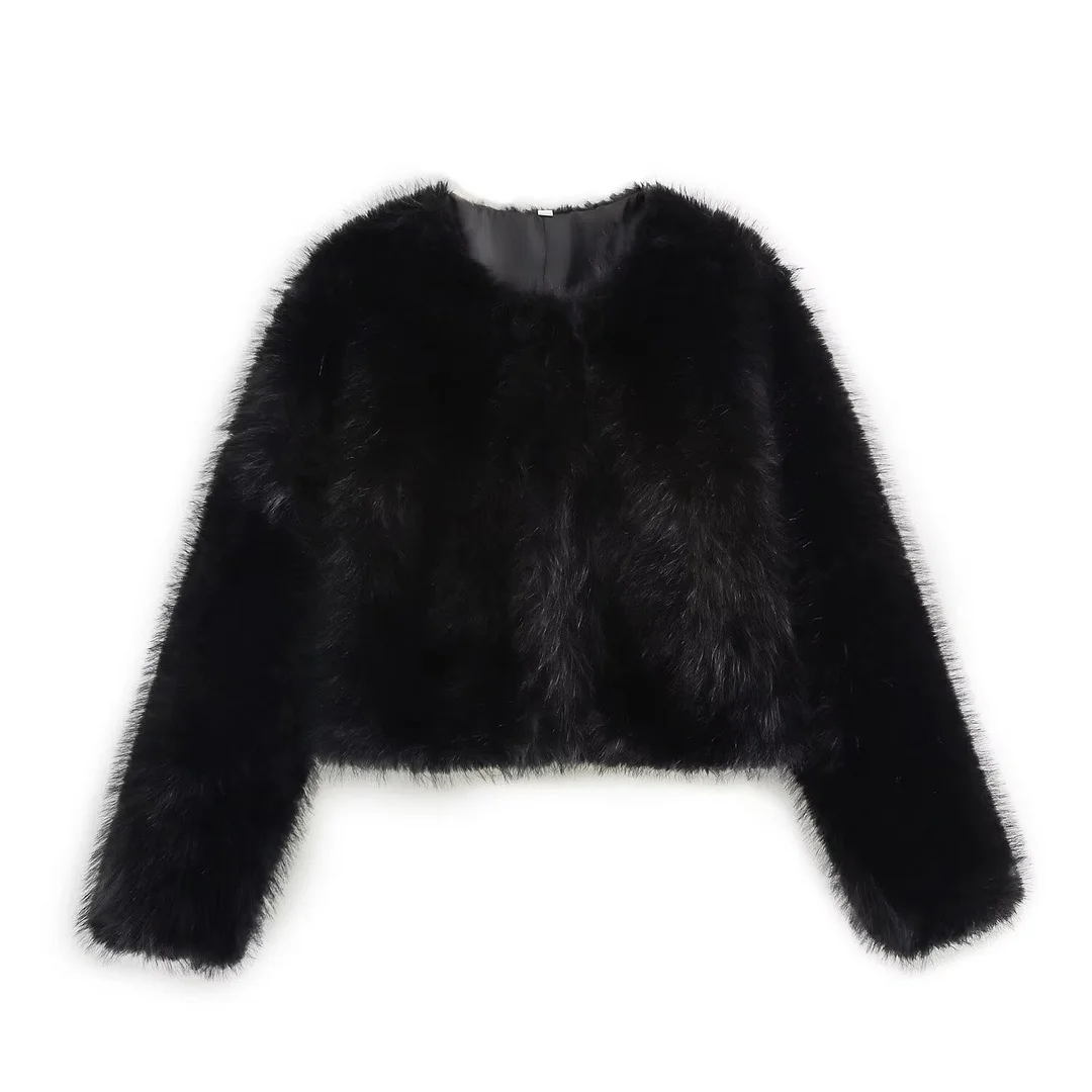 Nigikala Nigikala Women's Clothing 2025 Autumn And Winter Multi-Colored Artificial Fur Short Jacket Jacket Women E48063