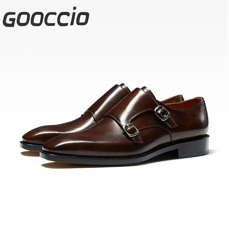 TF206 Prenium Museum Calf-Skin Dress Shoes/Monk Shoes For Men  GOOCCIO   