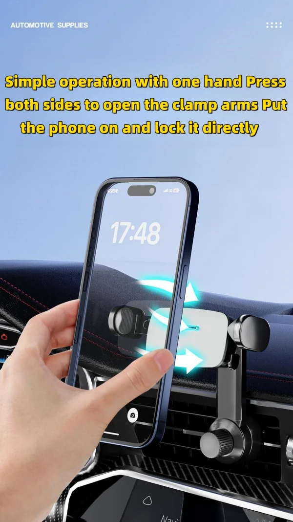 Car Phone Holder Alloy Navigation Car Air Outlet Metal Phone Holder