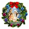 (35*35cm)Christmas wreath - Crystal Rhinestone Diamond Painting
