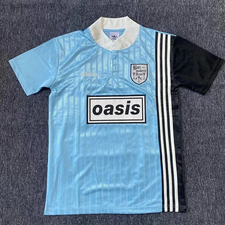 【S~4XL】Oasis x The Bolt Makers Arms 1996 Jersey - Light blue
