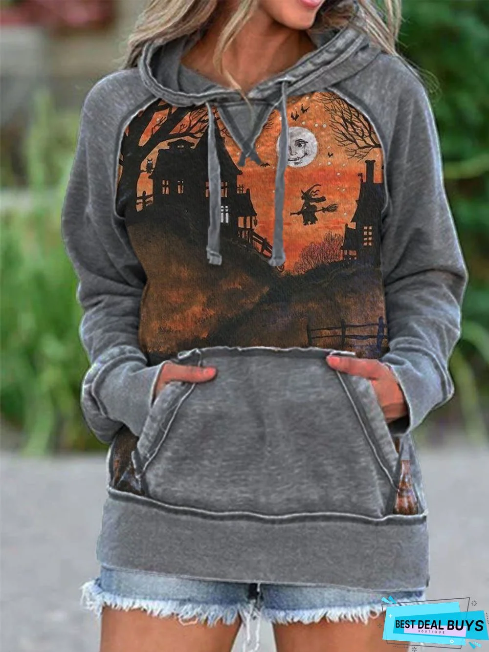 Halloween Hooded Regular Fit Printed Hoodies & Sweatshirt