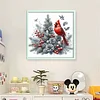 Christmas Tree Cardinal-11CT Stamped Cross Stitch 40*40cm/15.75*15.75in tapestrymarket
