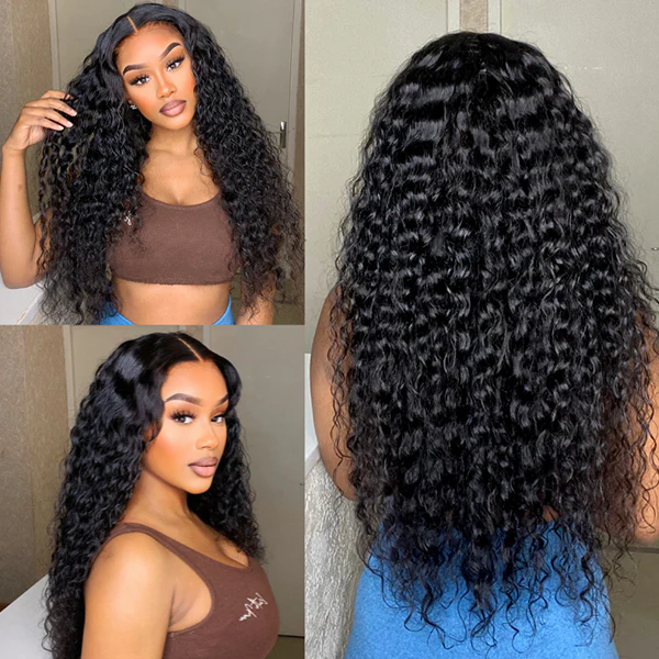 13X4 Water Wave Invisible HD Lace Front Wigs Super Thick Human Hair Wig