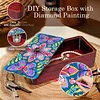 DIY Diamond Art Wooden Storage Box with Lid for Jewelry & Crafts Organization Kit