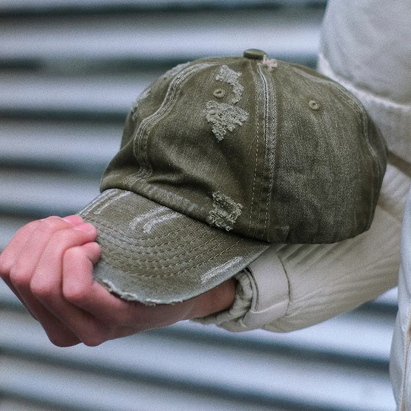 Military Outdoor Ripped Old Peaked Cap