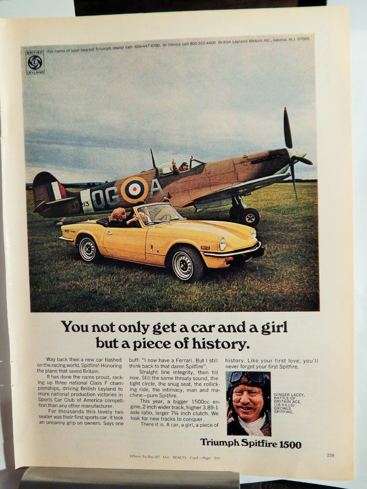 TRIUMPH SPITFIRE 1500 SPORTS CAR VTG 1973 Photo Poster painting AD, SOUGHT EPHEMERA