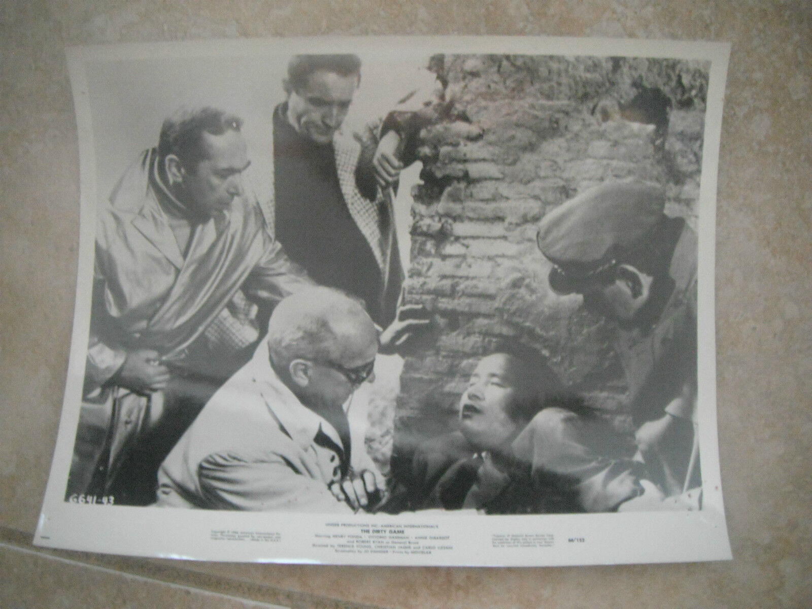 The Dirty Game 1966 B&W Henry Fonda Gassman 8x10 Promo Photo Poster painting Lobby Card #2