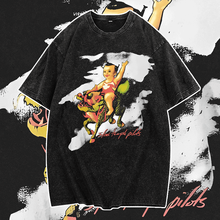 Davidhawaii100% Cotton Casual Abstract Culture Vintage Rock T-Shirt - 100% Cotton