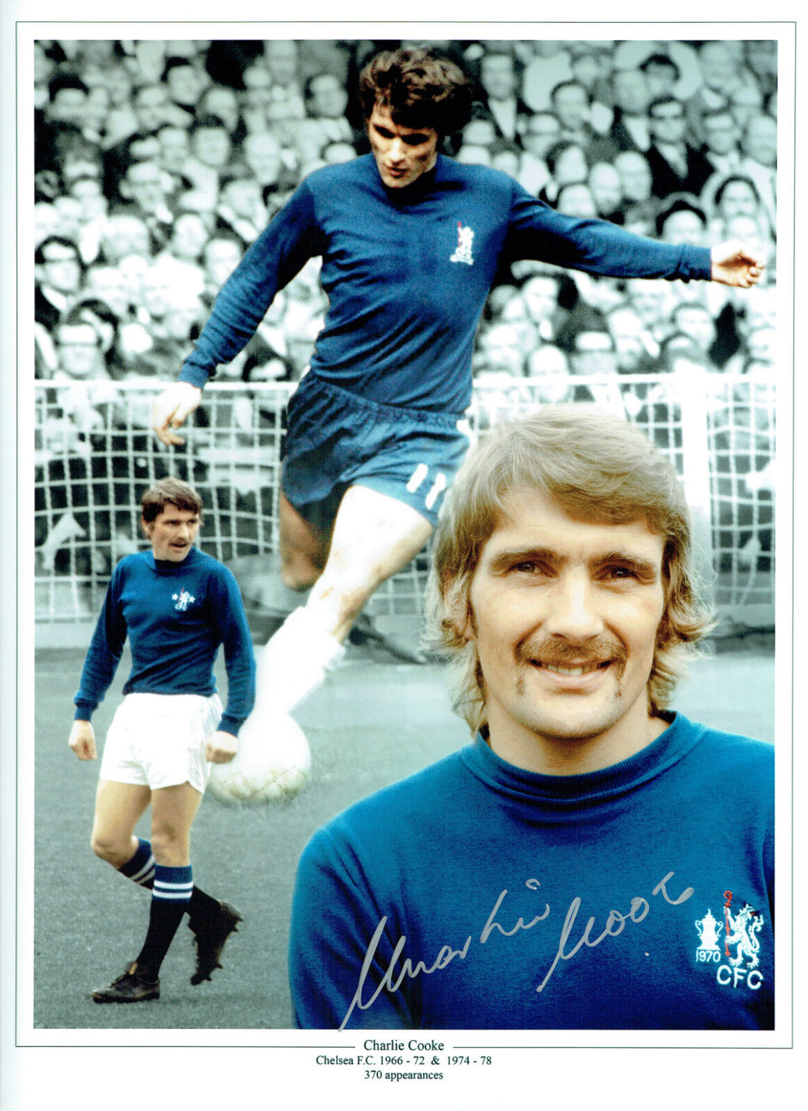 Charlie COOKE Signed Autograph 16x12 CHELSEA Legend Montage Photo Poster painting AFTAL RD COA