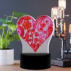 DIY Diamond Painting 7 Color Night Light Lamp Home Decoration Ornament Gift Kit(Heart)