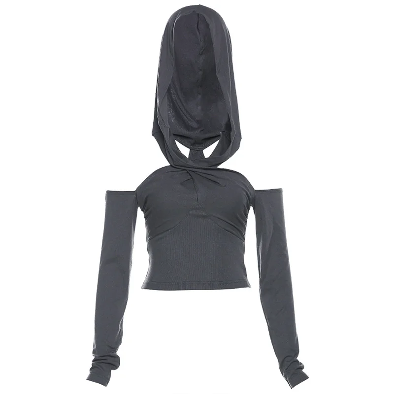 Toloer Toloer Summer Women's Solid Color Sexy Fashion Design Sense Slim Back Hooded Vest-Outfit Ideas