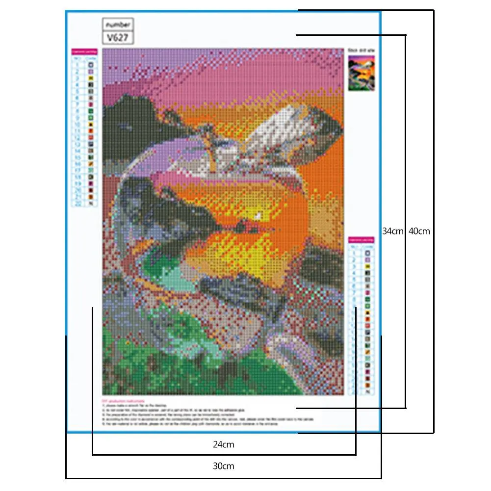 Diamond Painting - Full Round Drill - Landscape in Apple(30*40cm)
