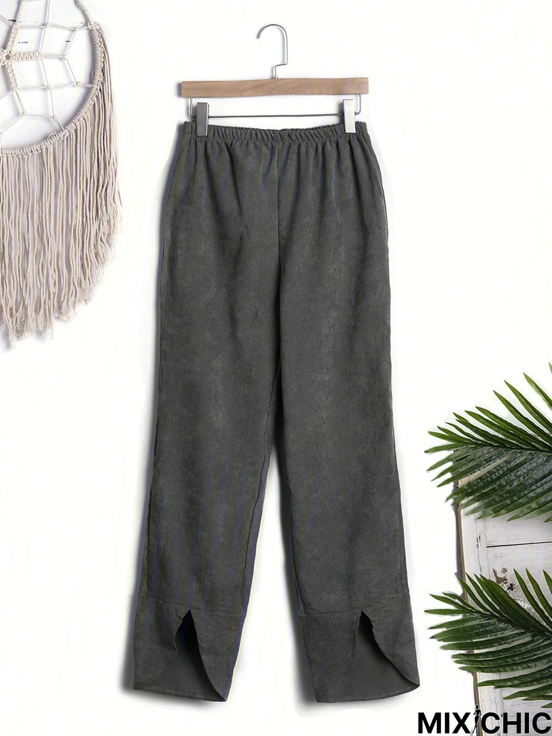 Summer Pockets Striped Casual Capri Pants