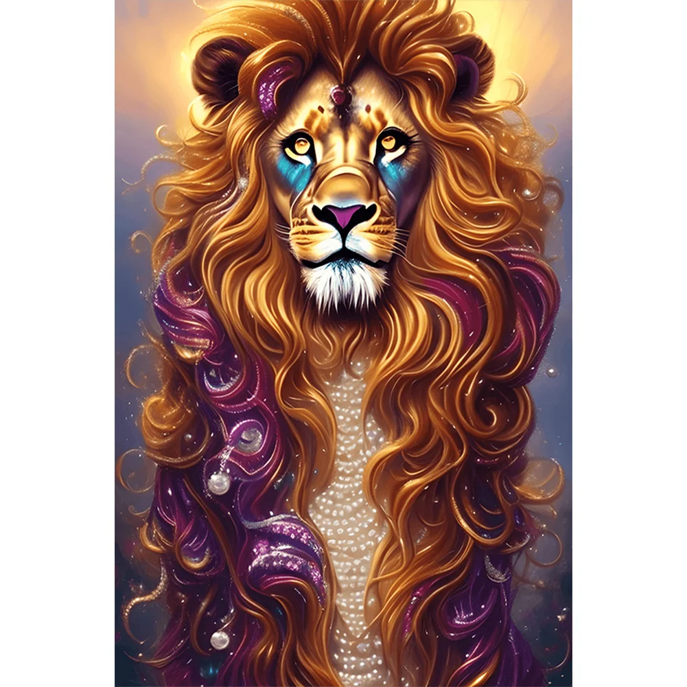 Lion 40*60cm(canvas) full round drill diamond painting