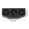 Solar Car Exhaust Fan with 3 Air Outlets Car Radiator Cooling Fan for All Cars