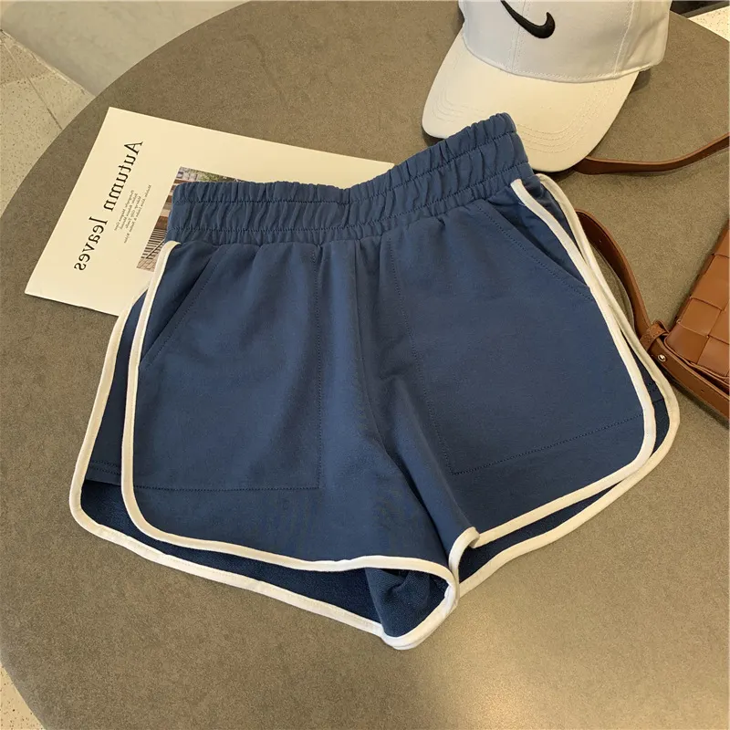Brownm Brownm Side Striped Sports Shorts Female A-Word White Side Show Thin Loose Running Home Leisure Versatile Hot Pants Summer