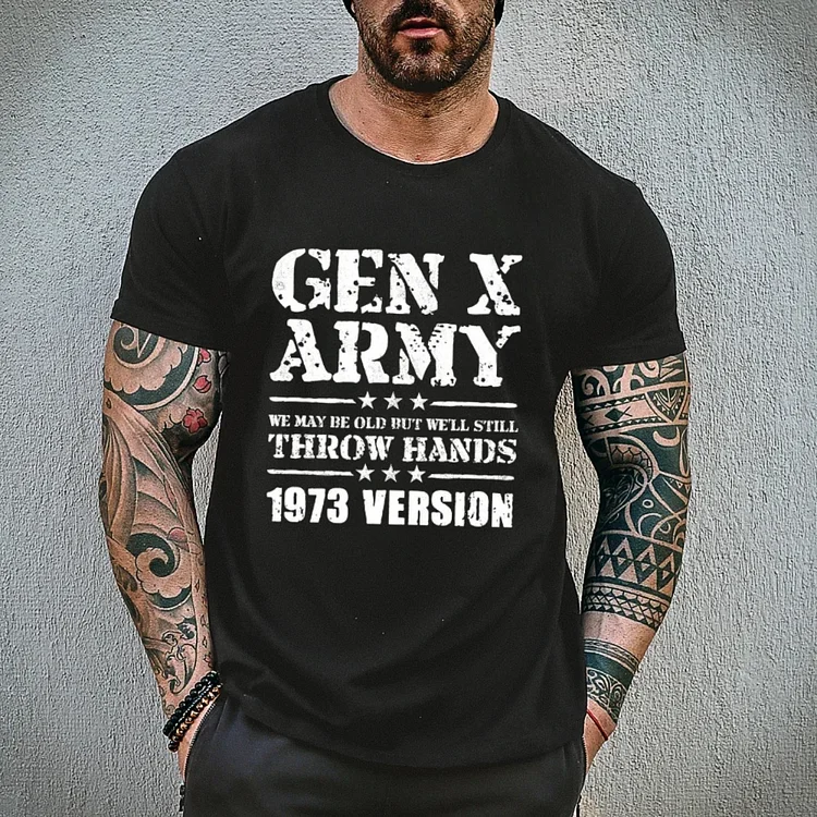 Personalization GEN X ARMY Shirt  Custom Year Tshirt