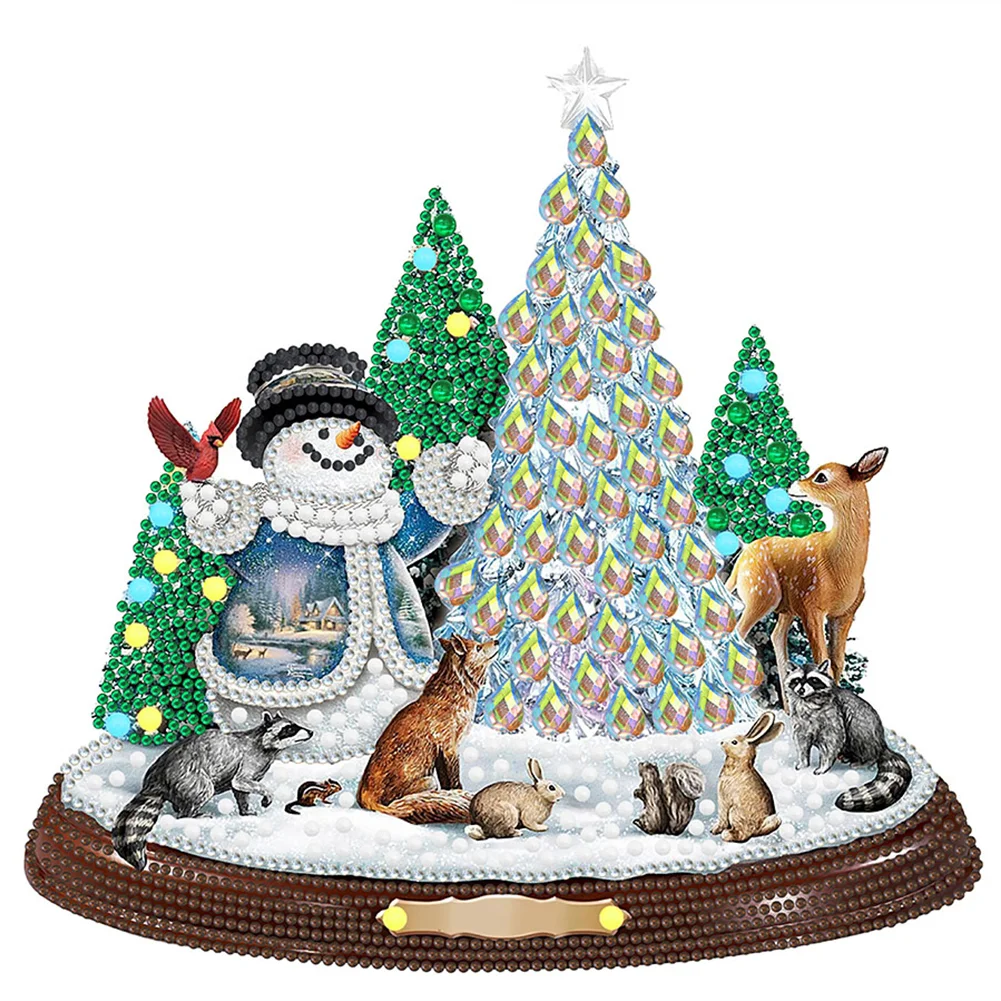 Diamond Painting - Partial Special Shaped Drill - Christmas Snowman(30*30cm)