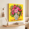 Framed Peony Vase -  DIY Button Art Painting Kit for Creativity DIY Pearl Dot Crafts for Gift Home Wall Decor 30*30CM