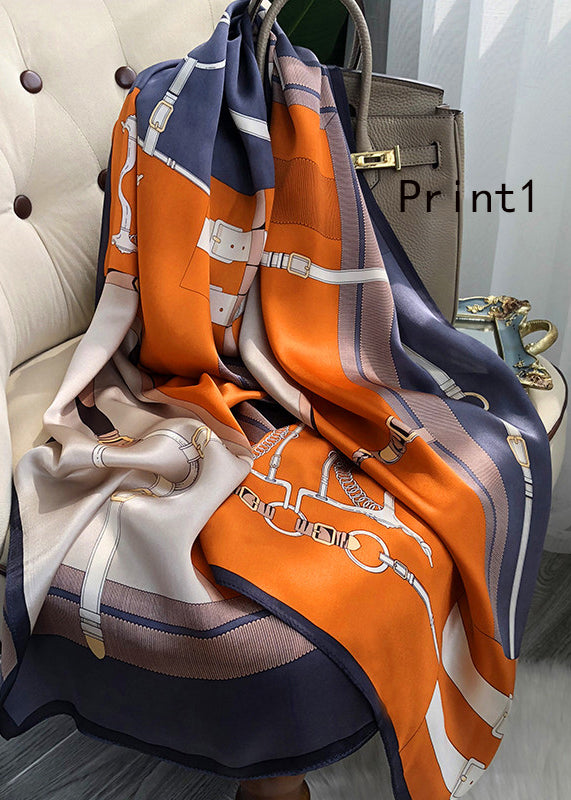 VCSHOES Print Spring And Autumn Silk Scarf