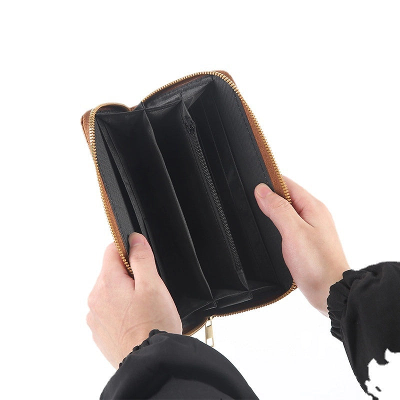 Unisex Solid Color Pu Leather Side Zipper Wallets