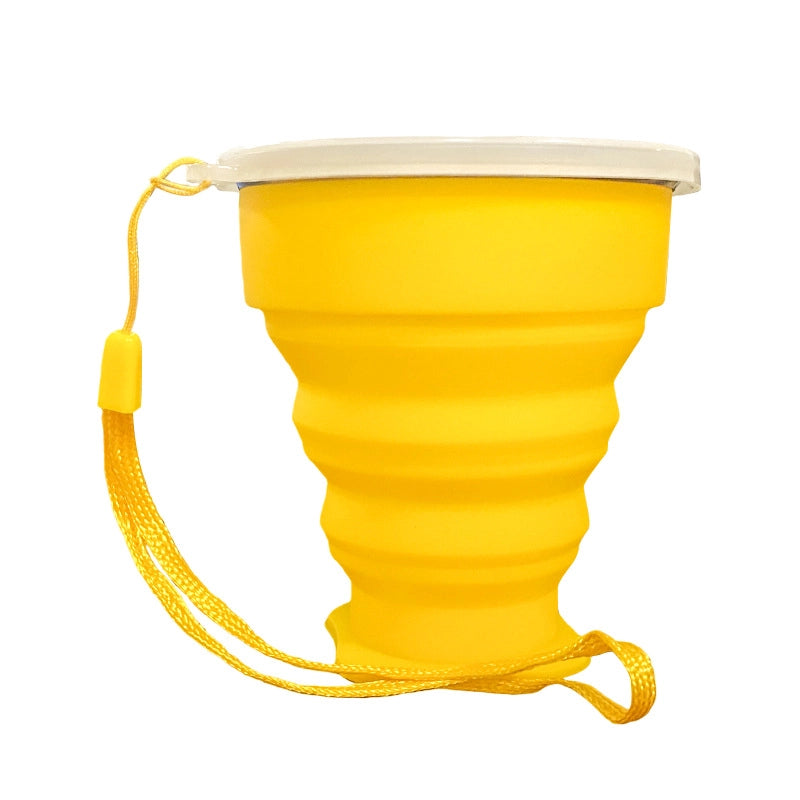 200ml Silicone Folding Cup For Business Trip Portable Carry-on Cup Food Grade Telescopic Cup Mouthwash Drinking Cup